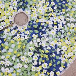 Floral Christmas Tree Skirt Ornament Decor Nordic Swedish Fabric - thumbnail 2