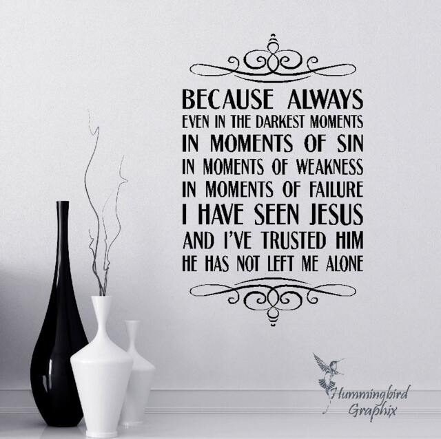 "Inspirational Wall Decal ""Because Always" - image 1