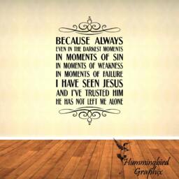 "Inspirational Wall Decal ""Because Always" - thumbnail 2