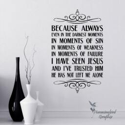 "Inspirational Wall Decal ""Because Always" - thumbnail 1