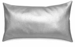 Home Decorsilver Faux Leather Pillow Covers, Metallic Cushion, Decorative For Couch, Silver Throw - thumbnail 1