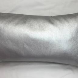 Home Decorsilver Faux Leather Pillow Covers, Metallic Cushion, Decorative For Couch, Silver Throw - thumbnail 2