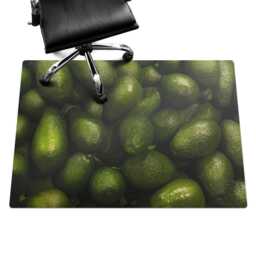 stack Of Avocados Computer Chair Mat, Green Office Food Vinyl Floor Protector, Protector - thumbnail 3
