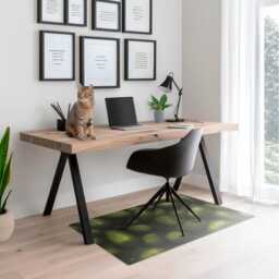 stack Of Avocados Computer Chair Mat, Green Office Food Vinyl Floor Protector, Protector - thumbnail 1