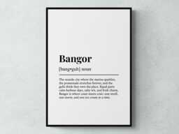 Bangor Funny Definition Northern Ireland Gift Wall Art Print - thumbnail 1