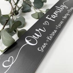 Personalised Family Name Wooden Sign Redwood Home Decor - thumbnail 2