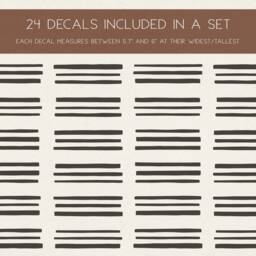 Line Wall Decals - Removable Stickers, Boho Nursery Decor, Kids Room Art, Home Office Decor - thumbnail 2