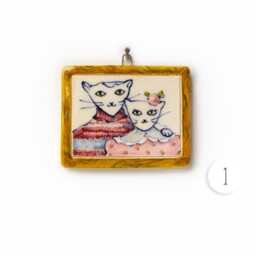 Unique Ceramic Mini Wall Art, Landscape Illustration, Miniature, Nature, Ceramic, Home Decor, Wall Hanging, Tile Boho Clay - thumbnail 3