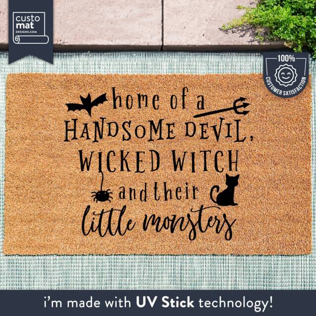 Halloween Doormat - Funny Welcome Decor Porch Fall Decorations Family - image 1