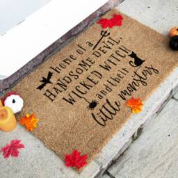 Halloween Doormat - Funny Welcome Decor Porch Fall Decorations Family - thumbnail 2