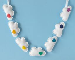Rainbow Baby - Nursery Wall Art Baby Shower Gift Clouds - thumbnail 1