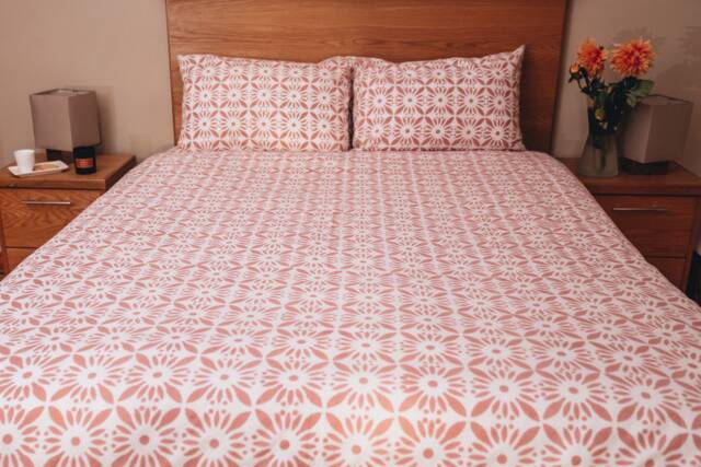 Moroccan Print Pure Cotton Duvet Set With Pillowcases, Luxurious Reversible Boho Quilt Cover, Cotton Bedding, Indian Comforter Cover, Bed Linen - image 1
