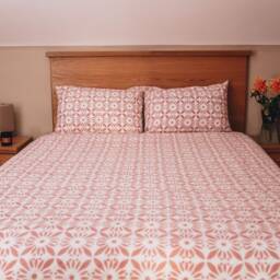 Moroccan Print Pure Cotton Duvet Set With Pillowcases, Luxurious Reversible Boho Quilt Cover, Cotton Bedding, Indian Comforter Cover, Bed Linen - thumbnail 4