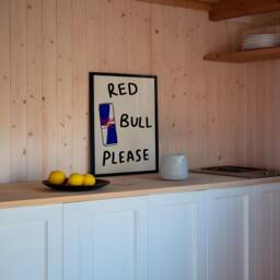 Red Bull Please Unframed Print - Kitchen Wall Art Decor Prints Drink Poster Illustration Gift - thumbnail 1