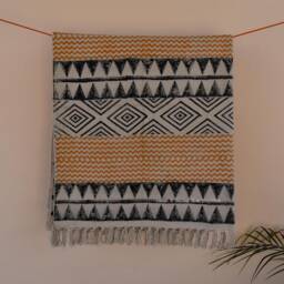 Large Indian Rugs Cotton Rug, Woven Area For Sale, Decor Rustic Rugs, Decorative Bohemian Indian - thumbnail 4