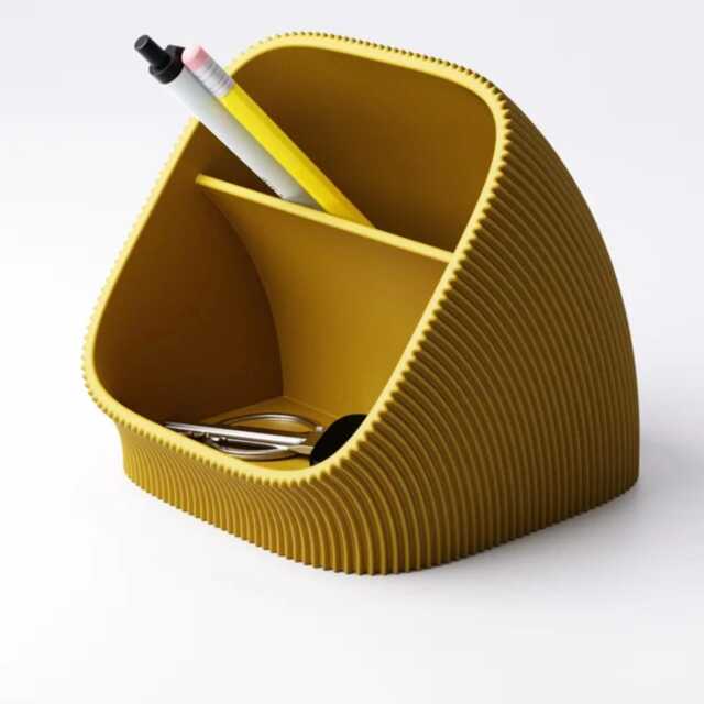 Pleated Desk Organiser - Textured Pen Pot & Stationery Tidy - image 1