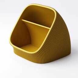 Pleated Desk Organiser - Textured Pen Pot & Stationery Tidy - thumbnail 4