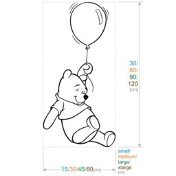 Winnie The Pooh With Balloon Wall Sticker Quote Kids Boys Girl Bedroom Baby Nursery Decoration - thumbnail 2