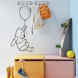 Winnie The Pooh With Balloon Wall Sticker Quote Kids Boys Girl Bedroom Baby Nursery Decoration - thumbnail 3