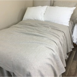 Natural Linen Duvet Cover in Medium Weight Linen, Undyed Fabric, Available Queen, King, Twin & Full - thumbnail 4