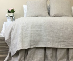 Natural Linen Duvet Cover in Medium Weight Linen, Undyed Fabric, Available Queen, King, Twin & Full