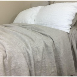 Natural Linen Duvet Cover in Medium Weight Linen, Undyed Fabric, Available Queen, King, Twin & Full - thumbnail 3
