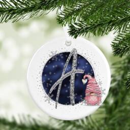 Gonk Gonks Christmas Personalised Pink Navy Kids Gift Present Keepsake Novelty Bauble Tree Xmas Son Mum Girlfriend Dad Daughter - thumbnail 2