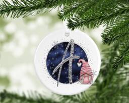 Gonk Gonks Christmas Personalised Pink Navy Kids Gift Present Keepsake Novelty Bauble Tree Xmas Son Mum Girlfriend Dad Daughter - thumbnail 1