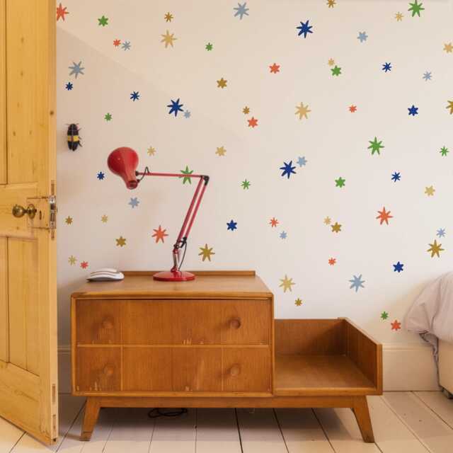 Star Wall Decals - Repositionable Fabric Peel & Stick Sticker Set For Kids' Rooms - image 1