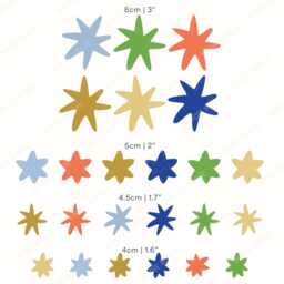 Star Wall Decals - Repositionable Fabric Peel & Stick Sticker Set For Kids' Rooms - thumbnail 2