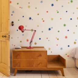 Star Wall Decals - Repositionable Fabric Peel & Stick Sticker Set For Kids' Rooms