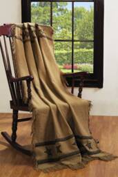 Burlap Star Throw
