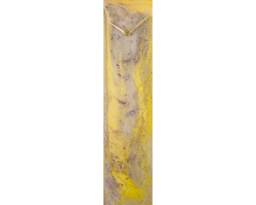 Gold & Yellow Modern Wall Clock Or Table With Lighting, Office Art Desk Lights, Unique Glass - thumbnail 1