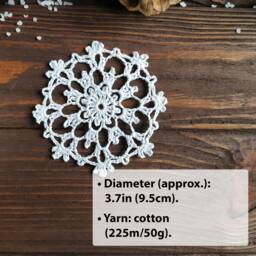 Delicate Lace Christmas Tree Ornament - Made To Order, Xmas Wreath Snowflake Decoration - thumbnail 2