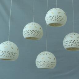 Unique Chandelier Ceiling Light. 5 Hanging Pendant Lights. Kitchen Island Dining Room - thumbnail 2