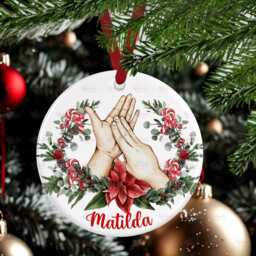 Personalised Christmas Decoration - Sign Language Gift Custom Bauble Stocking Filler Eve Box - thumbnail 1