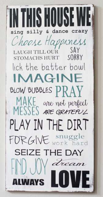 In This House We Do Sign- Family Sign - Rules - image 1