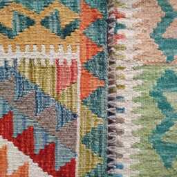 Classic Kilim Rug, Handmade Artisan Afghan Turkish Persian Qashqai Navajo Bohemian Natural Wool Flatweave Multicolour Rug 126x86 cm - thumbnail 3