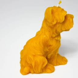 Dog Westie Beeswax Candle - Gift For Lovers Natural Handmade West Highland White Terrier Light From The Bees Best Friend - thumbnail 3