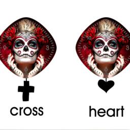 Day Of The Dead Sugar Skull Catrina Calavera Makeup - Pendulum Wall Clock - thumbnail 2