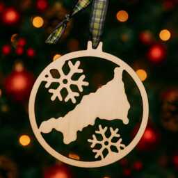 Cornwall Christmas Tree Decoration - Nadelik Lowen Kernow Festive Decoration Snowflakes - thumbnail 2