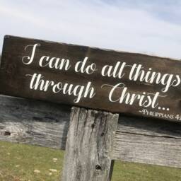 Hanging Rustic Hand Painted Wood Sign, Wall Decor - thumbnail 2