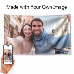 Personalised Upload Your Own Photo Wall Tapestry Hanging Banner Custom Picture Bedroom Living Room Home D??cor Gift Printed UK - thumbnail 4