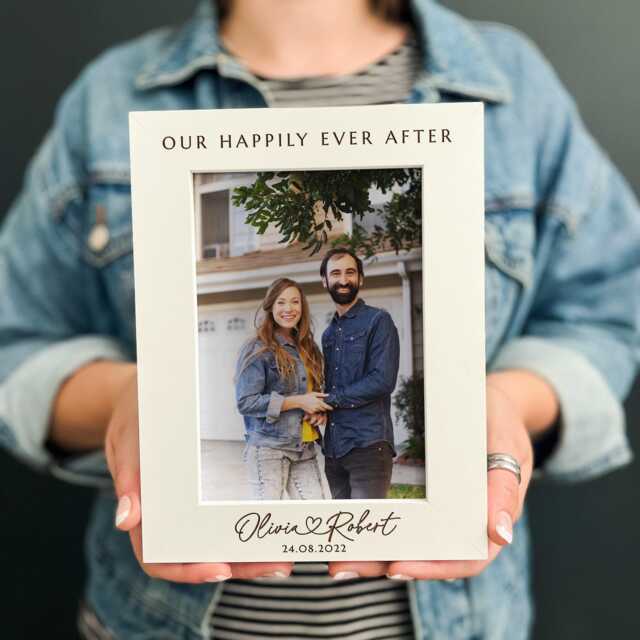 Personalised First Home Gift For Couples - Our House Together Photo Frame, Custom Housewarming Gift, Moving in Present, Engraved Frame - image 1