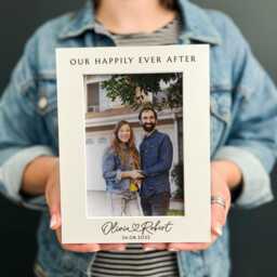 Personalised First Home Gift For Couples - Our House Together Photo Frame, Custom Housewarming Gift, Moving in Present, Engraved Frame - thumbnail 1