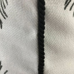 Accent Pillow Cover, 22x22, Tulum Pattern, Ink Color Way, Rope Welting, Rear Lapped Zip, Insert Not Included, Shipping Included - thumbnail 2