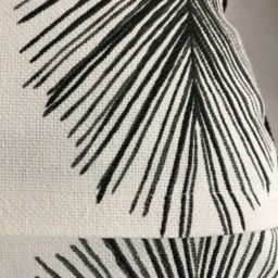 Accent Pillow Cover, 22x22, Tulum Pattern, Ink Color Way, Rope Welting, Rear Lapped Zip, Insert Not Included, Shipping Included - thumbnail 3