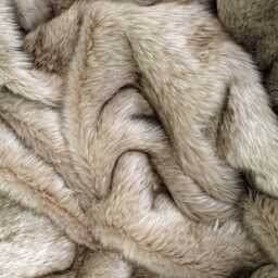 Thick Beige Faux Fur Blanket - Double-Sided Throw Tundra Wolf Fluffy - thumbnail 4