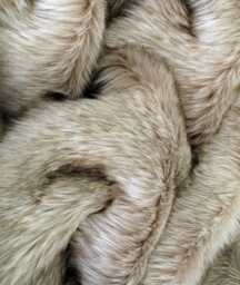Thick Beige Faux Fur Blanket - Double-Sided Throw Tundra Wolf Fluffy