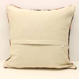 Handmade Turkish Kilim Pillow Cover 24x24, Rustic Home Design - thumbnail 4